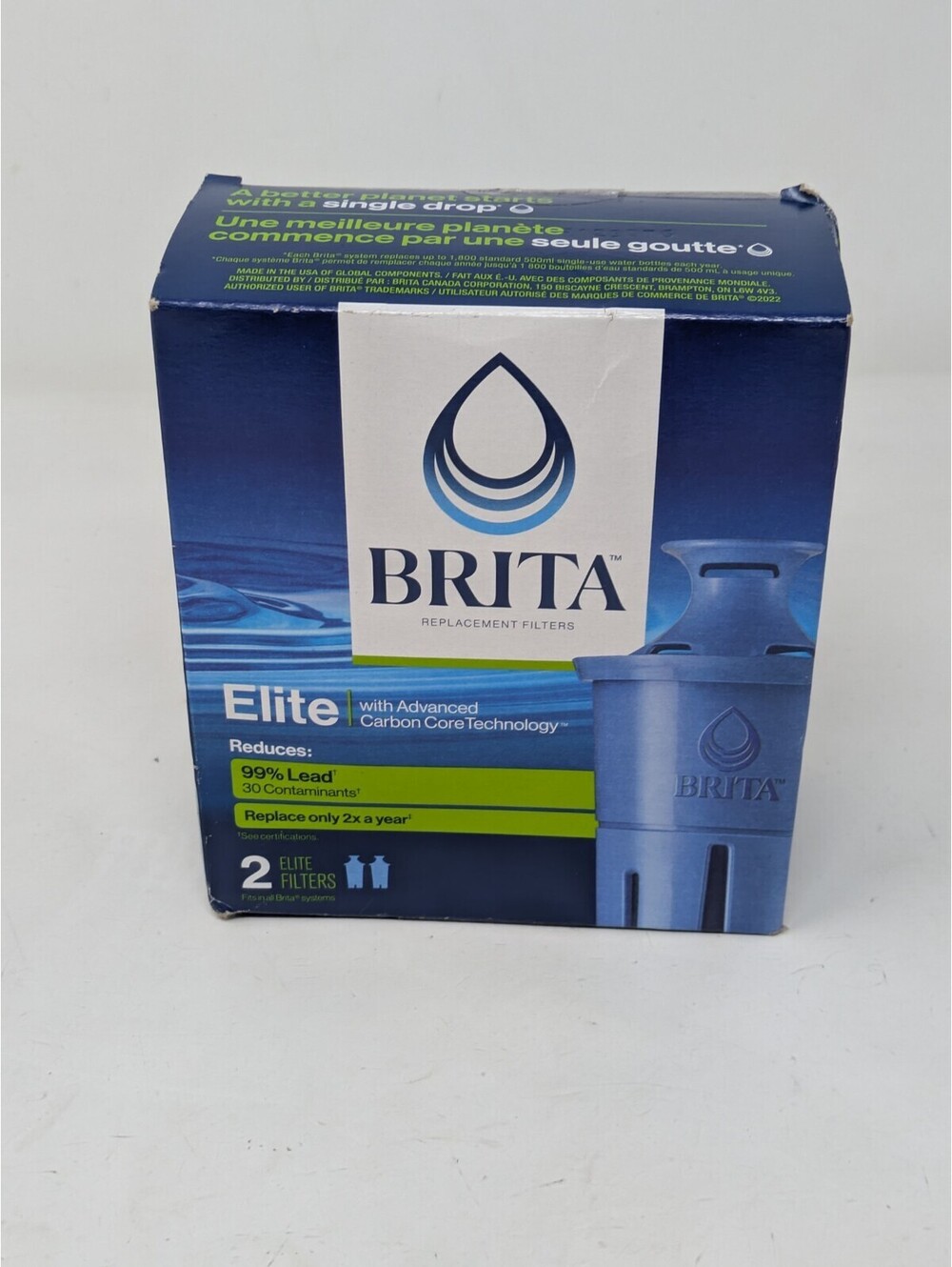 Brita Elite Replacement Filters for Brita Pitchers and Dispensers  2-Pack